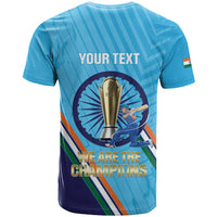 Personalised India Cricket T Shirt 2025 Men In Blue 3rd Champions Proud