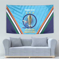 Personalised India Cricket Tapestry 2025 Men In Blue 3rd Champions Proud