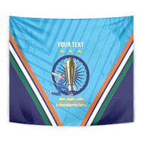 Personalised India Cricket Tapestry 2025 Men In Blue 3rd Champions Proud