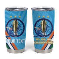 Personalised India Cricket Tumbler Cup 2025 Men In Blue 3rd Champions Proud