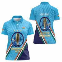 Personalised India Cricket Women Polo Shirt 2025 Men In Blue 3rd Champions Proud