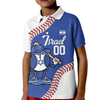 Israel 2026 Baseball Custom Kid Polo Shirt Go Champions Drip Style