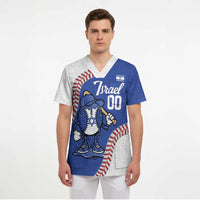 Israel 2026 Baseball Custom Scrub Top Go Champions Drip Style