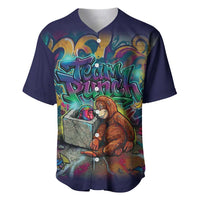Team Punch The Monkey Baseball Jersey Baby Monkey Stay Strong Graffiti Style