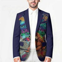Team Punch The Monkey Blazer Baby Monkey Stay Strong Graffiti Style