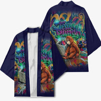 Team Punch The Monkey Kimono Baby Monkey Stay Strong Graffiti Style