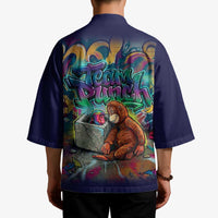 Team Punch The Monkey Kimono Baby Monkey Stay Strong Graffiti Style