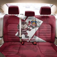 Latvia Hockey Custom Back Car Seat Cover Hedgehog Par Latviju!