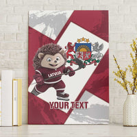 Latvia Hockey Custom Canvas Wall Art Hedgehog Par Latviju!