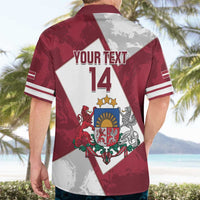 Latvia Hockey Custom Hawaiian Shirt Hedgehog Par Latviju!