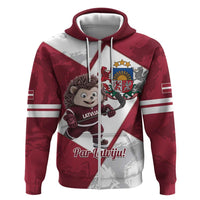 Latvia Hockey Custom Hoodie Hedgehog Par Latviju!