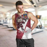 Latvia Hockey Custom Men Tank Top Hedgehog Par Latviju!