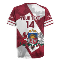 Latvia Hockey Custom Rugby Jersey Hedgehog Par Latviju!