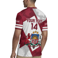 Latvia Hockey Custom Rugby Jersey Hedgehog Par Latviju!