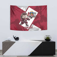 Latvia Hockey Custom Tapestry Hedgehog Par Latviju!