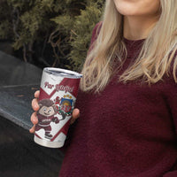 Latvia Hockey Custom Tumbler Cup Hedgehog Par Latviju!
