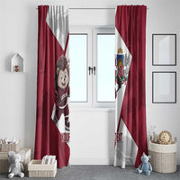Latvia Hockey Custom Window Curtain Hedgehog Par Latviju!