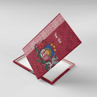 Personalised Latvia Canvas Wall Art Latvijas Republika Folk Pattern