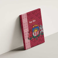 Personalised Latvia Canvas Wall Art Latvijas Republika Folk Pattern