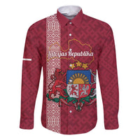 Personalised Latvia Family Matching Puletasi and Hawaiian Shirt Latvijas Republika Folk Pattern