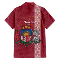Personalised Latvia Hawaiian Shirt Latvijas Republika Folk Pattern