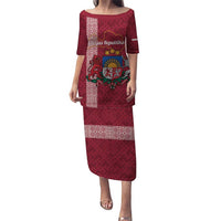 Personalised Latvia Puletasi Latvijas Republika Folk Pattern