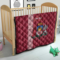 Personalised Latvia Quilt Latvijas Republika Folk Pattern