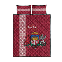 Personalised Latvia Quilt Bed Set Latvijas Republika Folk Pattern
