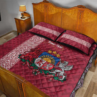 Personalised Latvia Quilt Bed Set Latvijas Republika Folk Pattern
