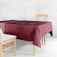 Personalised Latvia Tablecloth Latvijas Republika Folk Pattern