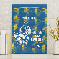 Sweden Hockey Custom Canvas Wall Art Tre Kronor Swedish Moose Mascot