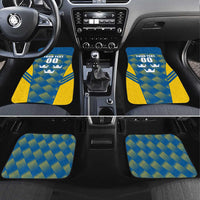 Sweden Hockey Custom Car Mats Tre Kronor Swedish Moose Mascot