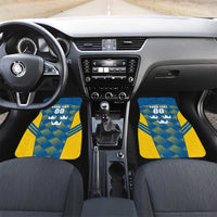 Sweden Hockey Custom Car Mats Tre Kronor Swedish Moose Mascot