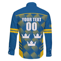 Sweden Hockey Custom Family Matching Mermaid Dress and Hawaiian Shirt Tre Kronor Swedish Moose Mascot