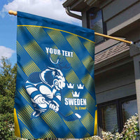 Sweden Hockey Custom Garden Flag Tre Kronor Swedish Moose Mascot