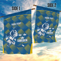 Sweden Hockey Custom Garden Flag Tre Kronor Swedish Moose Mascot