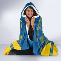 Sweden Hockey Custom Hooded Blanket Tre Kronor Swedish Moose Mascot