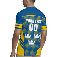 Sweden Hockey Custom Rugby Jersey Tre Kronor Swedish Moose Mascot