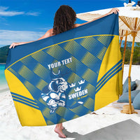 Sweden Hockey Custom Sarong Tre Kronor Swedish Moose Mascot