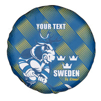 Sweden Hockey Custom Spare Tire Cover Tre Kronor Swedish Moose Mascot