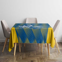 Sweden Hockey Custom Tablecloth Tre Kronor Swedish Moose Mascot