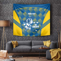 Sweden Hockey Custom Tapestry Tre Kronor Swedish Moose Mascot