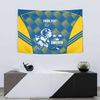 Sweden Hockey Custom Tapestry Tre Kronor Swedish Moose Mascot