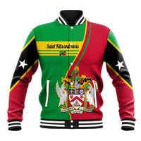 Saint Kitts and Nevis Baseball Jacket Coat Of Arms Style - Wonder Print Shop