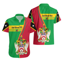 Saint Kitts and Nevis Hawaiian Shirt Coat Of Arms Style - Wonder Print Shop