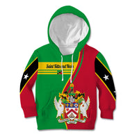 Saint Kitts and Nevis Kid Hoodie Coat Of Arms Style - Wonder Print Shop