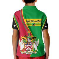 Saint Kitts and Nevis Polo Shirt for Kid Coat Of Arms Style - Wonder Print Shop