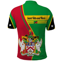 Saint Kitts and Nevis Polo Shirt Coat Of Arms Style - Wonder Print Shop
