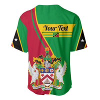 Personalised Saint Kitts and Nevis Baseball Jersey Coat Of Arms Style - Wonder Print Shop