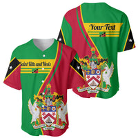 Personalised Saint Kitts and Nevis Baseball Jersey Coat Of Arms Style - Wonder Print Shop